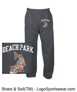 Youth Beach Park Sweatpants, Dark Grey Design Zoom